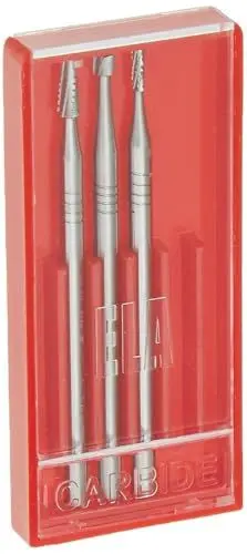 Produktbild: Proxxon 28752 Hartmetall Fräsersatz Satz mit 3 Formen Zylinder, Kegel, Walze Schaft Ø2,35mm