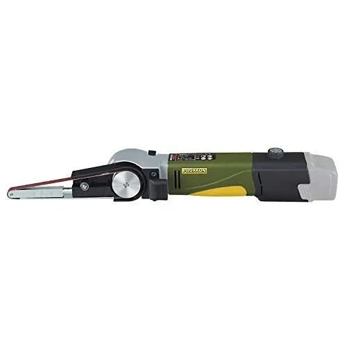 Produktbild: Proxxon 29812 Schleifmaschine/Bandschleifer BS/A und 4 Schleifbänder, Hauptgehäuse aus glasverstärktem POLYAMID, Schleifgeschwindigkeit: 200-700 m/min