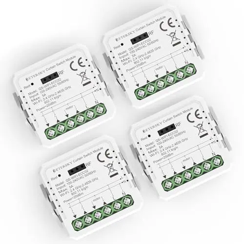 Produktbild: (PROZENT FUNKTION) Wlan Rolladenschalter Modul, Etersky Smart Rolladensteuerung, APP Steuerung via Alexa, Google,Siri für Rolladenmotor Vorhänge