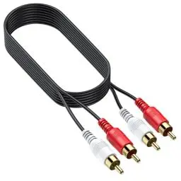 Produktbild: PROZOR Audiokabel Optisch auf Cinch Kabel 1m Stereo-Audiokabel 2 L/R stecker auf 2 L/R stecker 24K vergoldeter Stecker für Fernsehgeräte, Spielkonsolen, Heimkinosysteme, Hi-Fi-Verstärker, Lautsprecher