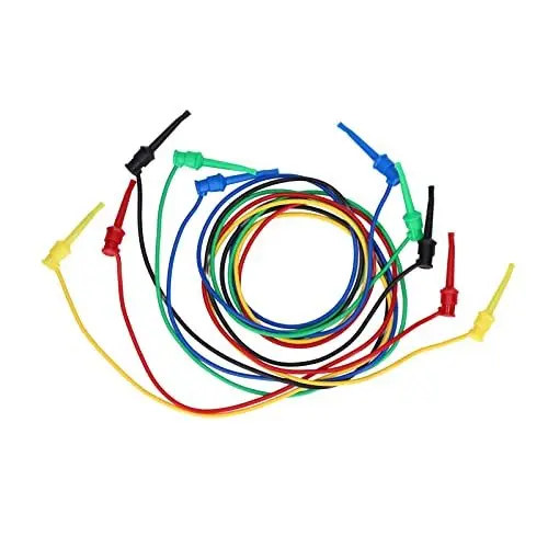 Produktbild: Prüfkabel, 5-teiliges Hakenklemmen-Prüfkabel, Doppelseitige Krokodilklemmen, Kupferklemmen, Prüfkabel-Drahtleitungs-Set-Set für Prüfspitzen und Leitungen