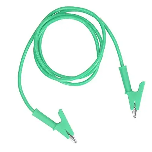 Produktbild: Prüfkabel, Messing-Silikon-Krokodilklemme, Messleitung, Feste Klemmung, 20 A, 3000 V, für Batterie (Grün)