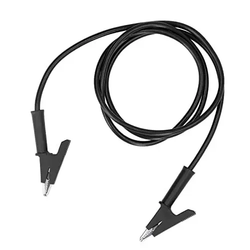 Produktbild: Prüfleitung, Zweiseitige Krokodilklemmen-Prüfleitung, Prüfkabel mit 10-mm-Öffnung für Elektrische Projekte in Kraftfahrzeugen, Prüfspitzen und Leitungen (Schwarz)