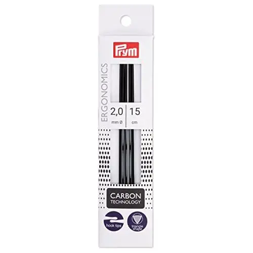Produktbild: Prym 194180-1 Stricknadeln, Kunststoff, schwarz, 2 mm