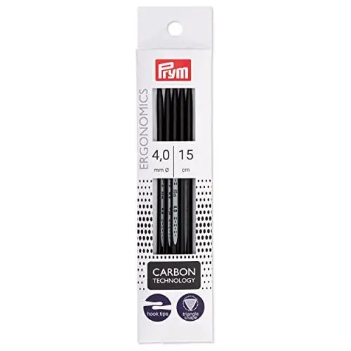 Produktbild: Prym 194184-1 Stricknadeln, Kunststoff, schwarz, 4 mm