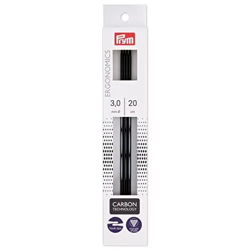 Produktbild: Prym 194222-1 Stricknadeln, Kunststoff, schwarz, 3 mm