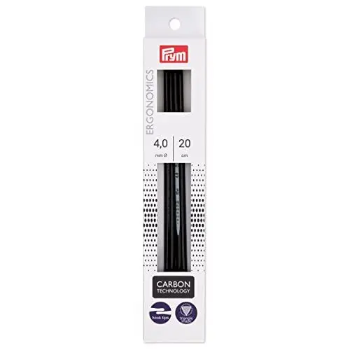 Produktbild: Prym 194224-1 Stricknadeln, Kunststoff, schwarz, 4 mm