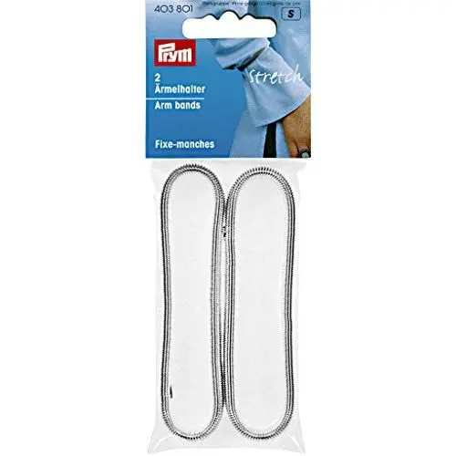 Produktbild: Prym 403801 Stretch silberfarbig Ärmelhalter, Metall, silber, On Size