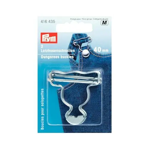 Produktbild: Prym 416.435 Dungarees Brass 40 mm Silver col, 416435-1 Buckles, Rostfreies Messing, One Size