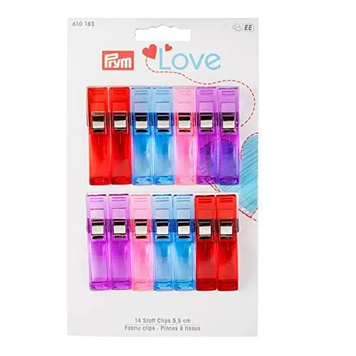Produktbild: Prym 610183 Love Stoff Clips 5,5 cm, Kunststoff, farbig sortiert