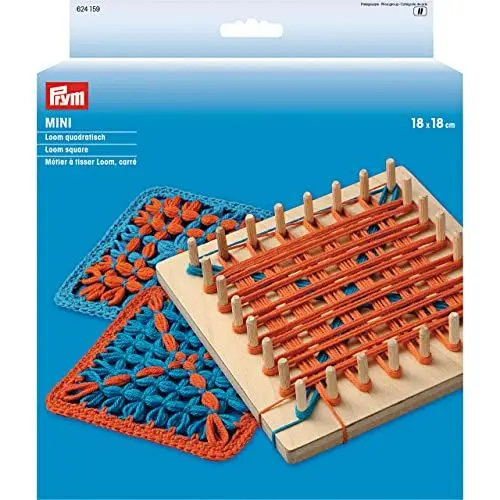 Produktbild: Prym 624159 Loom MINI quadratisch 18 x 18 cm, Holz, Multi-Colour, 21 x 18 x 3.2 cm
