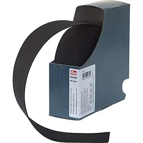 Produktbild: Prym 955390 Elastic-Band weich 40 mm schwarz, 57Prozent PES 43Prozent ED