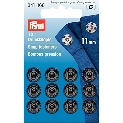 Produktbild: Prym Druckknöpfe, Metal, Schwarz, 11 mm Durchmesser