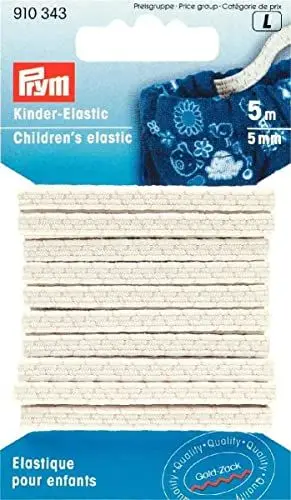 Produktbild: Prym Elastic, Gummi, White, 5 mm, weiß, 5 m