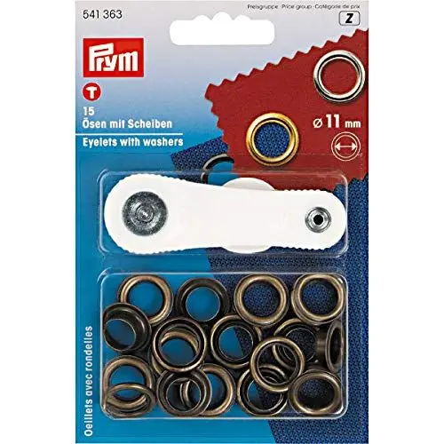 Produktbild: Prym Ösen Plus Unterlegscheiben, Metall, antik Messing, 11 mm, 15