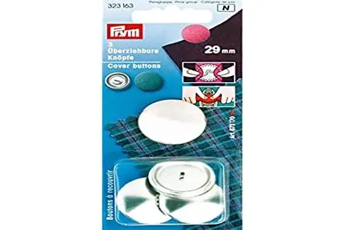 Produktbild: Prym Schaltflächen, Plastic, Silber, 29 mm Größe