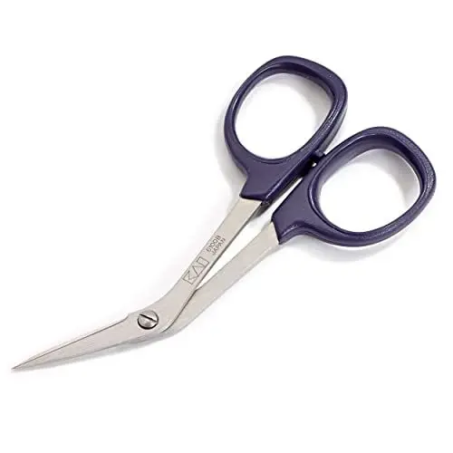 Produktbild: Prym Schere Professional Stickschere gebogen 4'' 10 cm, Edelstahl, Blau