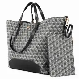 Produktbild: PS PETITE SIMONE Handtasche Damen Groß Shopper tasche Mit Geldbörse Große Kapazität Umhängetasche PU Leder Schultertasche Henkeltasche für Büro Schule Einkauf Arbeit