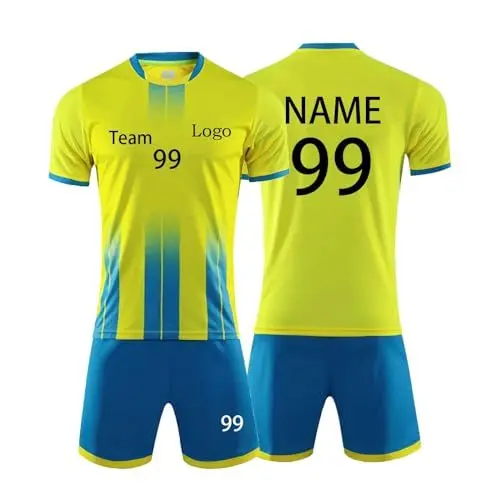 Produktbild: PSG Barcelona Trikot Kinder Personalisiertes Trikotset für Männer mit Namen und Nummer, individuelles Fußballtrikot für Jungen, individuelles Trikot, PSG Barcelona Trikot Kinder