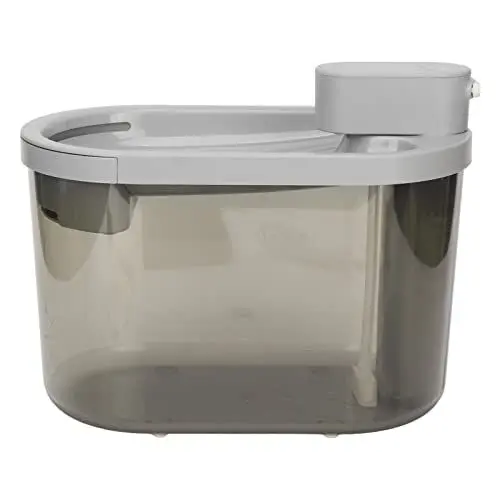 Produktbild: Pssopp 2200ml Katzen Wasserbrunnen Leiser Intelligenter Kabelloser Haustier Wasserbrunnen Haustier Trinkbrunnen Spender für Katzen und Hunde (Grau)