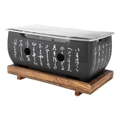 Produktbild: Barbecue Grill, Outdoor Smoker Barbecue Holzkohle Tragbarer BBQ BBQ Holzkohlegrill Smoker Barbecue Holzkohle BBQ Grill Outdoor Gartengrill Picknick Reise Camping Grill für den (M)