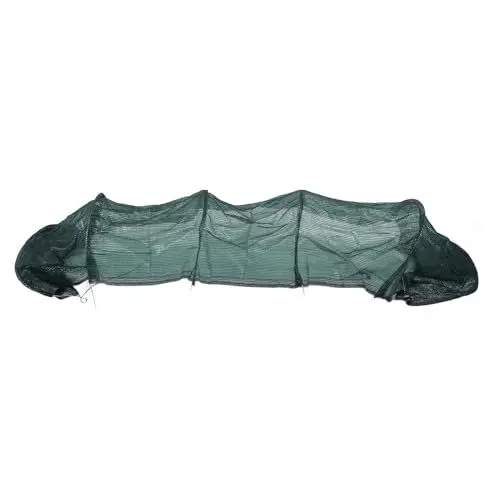Produktbild: Pssopp Gewächshaus-Tunnel-Reihenabdeckung, 3 Meter Gartentunnel-Schattennetzabdeckung Zum Schutz von Pflanzen vor Insekten oder Frostschnee (Schwarzgrüner Mesh-Sonnenschutz aus PE-Stahl)