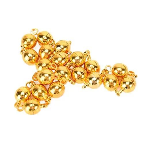 Produktbild: Magnetverschlüsse, Schmuckverschlüsse Schmuckherstellung Komponenten für DIY Handwerk Halsketten Armbänder Ohrringe Herstellung(Gold)