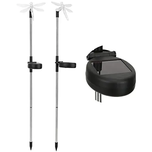 Produktbild: Pssopp Mit 4 Verbindungsstangen, Farbwechselndes Gartenlicht, Pfahllicht, für Rasen, Innenhöfe, Treppen, Korridore, Balkone