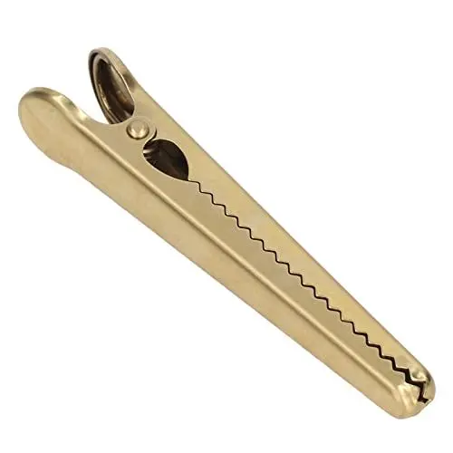Produktbild: Pssopp Taschenclips Edelstahl Luftdichte Verschlussclips 116 cm Krokodilklemme DREI Farben für Kaffee Lebensmittel Brot Snackbeutel(Krokodilklemme Gold) Folienschweißgeräte
