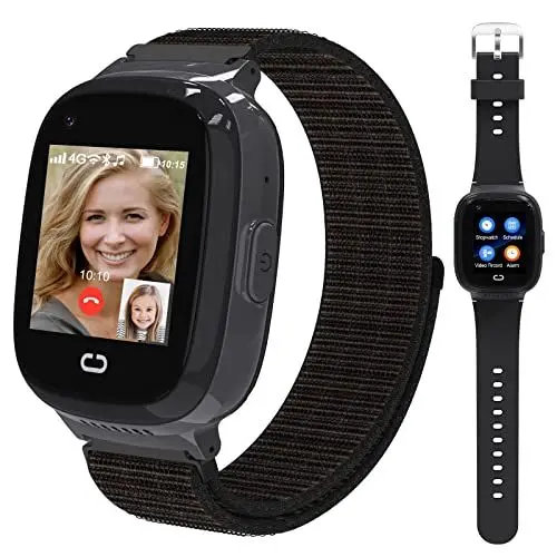 Produktbild: PTHTECHUS 4G Smartwatch Kinder mit GPS und Telefon -Smart Watch Kinder mit WiFi, Videoanruf, SOS, Schulmodus, Kinder Smartwatch für Gungen und Mädchen 5–14 Jahren (Schwarz)