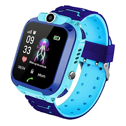 Produktbild: PTHTECHUS Kinder Intelligente Uhr Wasserdicht, Smartwatch LBS Tracker mit Kinder SOS Handy Touchscreen Spiel Kamera Voice Chat Wecker für Jungen Mädchen Student Geschenk