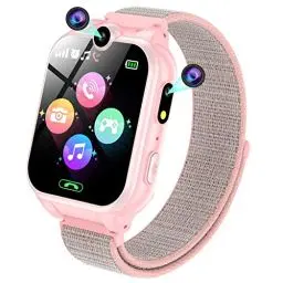 Produktbild: PTHTECHUS Smartwatch Kinder - 1.68'' Uhr Telefon für Mädchen Jungen mit Anruf, SOS, 18 Spiele, Musik, Kamera, Wecker, Taschenlampe, Kinderuhr Telefonieren Smart Watch Kids Geschenk