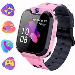 Produktbild: PTHTECHUS ® Kinder Smartwatch, Telefon Uhr mit Musik-Player, Video, Wecker, 16-Spiele, Aufkleber Kamera, Kids Smart Watch SOS, Kinderuhr Geschenk passend für Jungen und Mädchen im Alter von 4-14 Rosa