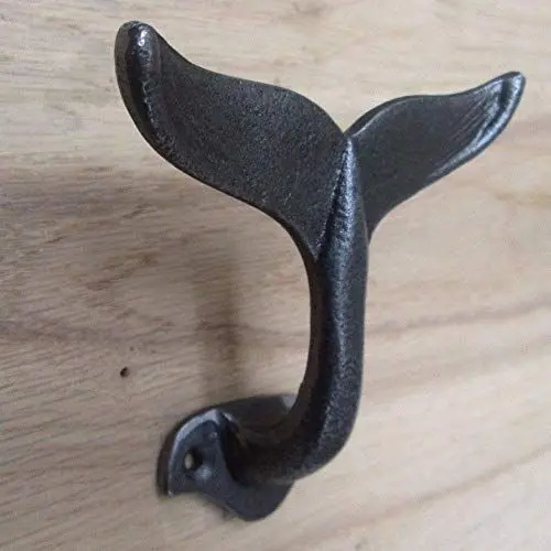 Produktbild: PUAK523 Wandhaken aus Gusseisen, Wal-Schwanz-Form, dekorativer Wandhaken zum Aufhängen von Mantel, Kleidung, Kappe, Verkaufsständer