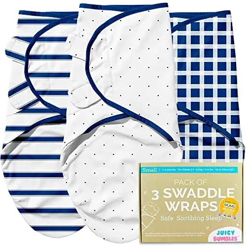 Produktbild: Pucksack Baby 0-3 Monate - 3er Set Pucktuch 0-3 Monate - Babydecke Baumwolle 100% - Unerlässliche Baby Erstausstattung als Baby Decke Neugeborenen Mädchen und Jungen