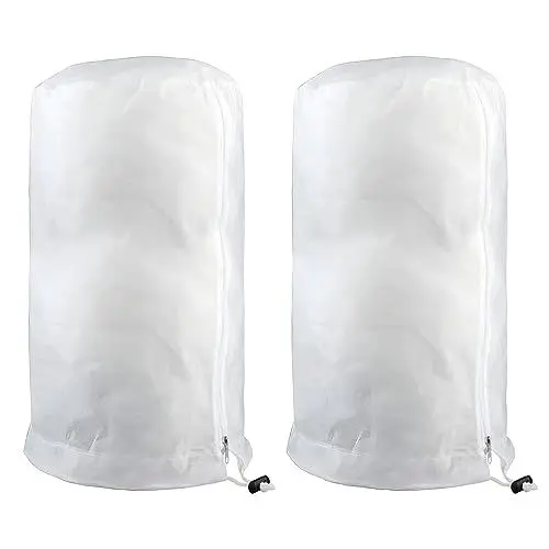 Produktbild: PUERHUACI 2 Stück Pflanzenschutz Winter Kübelpflanzen 80x60cm,Winterschutz für Kübelpflanzen mit Reißverschluss Zugband,Pflanzen Winterschutz Draußen,Winterschutz für Pflanzen
