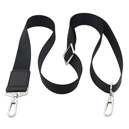 Produktbild: PUERHUACI Taschengurt Breit,Schultergurt,Universal Verstellbare Schulterriemen,Dauerhafte Belüfteten mit Metall,Drehhaken Schulterriemen für Damen und Herren,DIY Zubehör für Tasche Schwarz