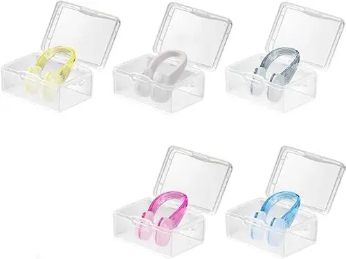 Produktbild: Puffdogs Schwimmnase Clip, Anti-reißen Wasser Nase Clip. 5-teilige wasserdichte Nasenmaske, Silikon Nasenklemme, Surfen Nasenstecker, geeignet zum Schwimmen und Training