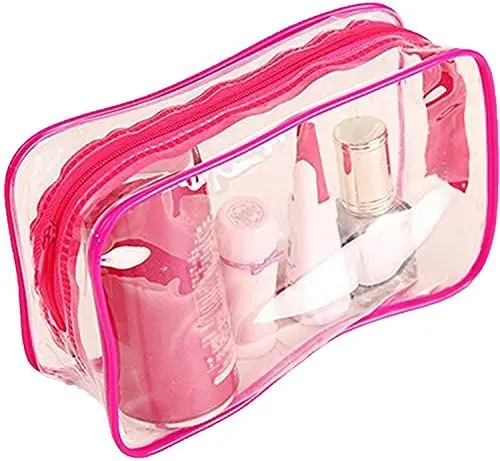 Produktbild: Generic PULABO 1 Stück Klare Kosmetiktasche Transparente PVC Make-up Kulturbeutel Reise Tetry Tasche Mäppchen Make-up Organizer Rose tragbar