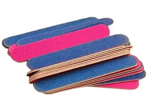 Produktbild: PULABO 30 Stück Mini Nagelfeilen 5cm Doppelfarbe Nagelfeile Puffer Pediküre und Maniküre DIY Nagelwerkzeuge Kit beliebt