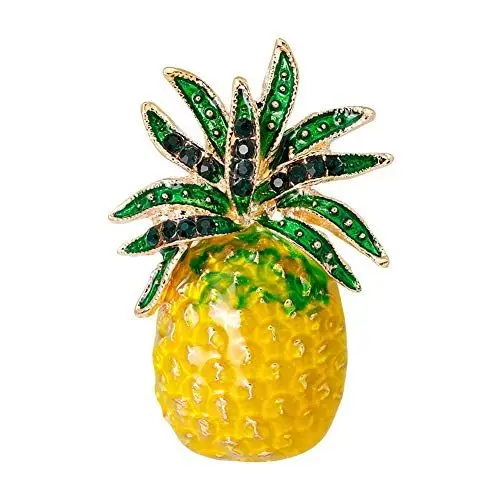 Produktbild: PULABO Obst Ananas Brosche Hemd Schal Kleid Frauen Schmuck Dekor Geschenk Gelb Robust und kostengünstig bequem
