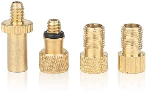 Produktbild: PULABO Ventiladapter Fahrradpumpe Fahrradventil Umrüstadapter Französisch/Amerikanisch/Englisch Umrüstung 4-teiliges Set beliebt