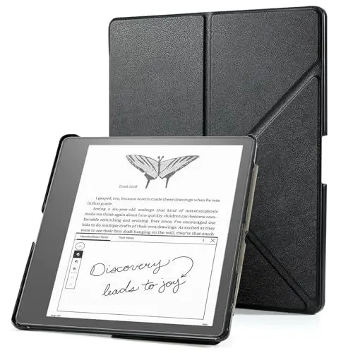 Produktbild: PU-Lederhülle Kindle 10.2, Magnetische Hülle für Kindle 2022 mit Klappbarem Ständer, Buchcover nur Geeignet für die 11. Generation – 2022, Automatische Schlaf/Wachfunktion – Schwarz