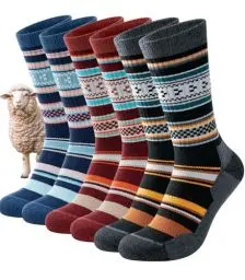 Produktbild: PULIOU Merino Wandersocken Herren Damen, Outdoor Trekkingsocken Atmungsaktiv & Anti-Blasen Wollsocken Sportsocken Laufsocken Sneakersocken, 3 Paar