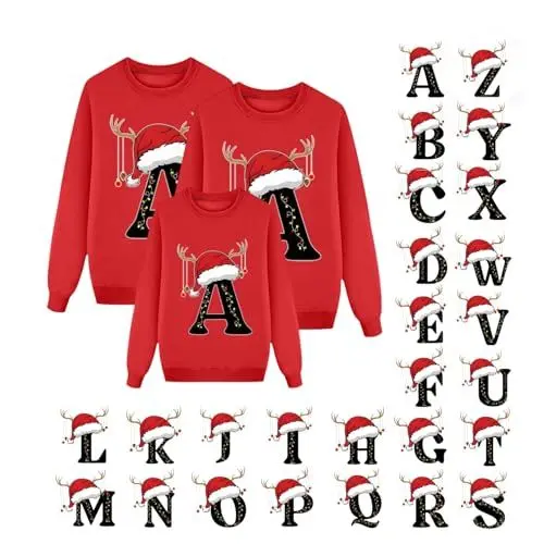 Produktbild: weihnachtskleid Damen,Pyjama Hose,Pyjamahose,Weihnachts Cardigan,Weihnachtspullover Damen Baumwolle,Pyjama Damen,Familien Outfit Pullover,Oberteil Damen Weihnachten,Ugly Christmas Sweater