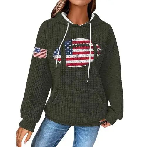 Produktbild: Pullover Damen Hellblau Pulli Frauen Hoodies für Frauen Herbstmode 2024 Trendy Strick Kordelzug Pullover Sweatshirts Casual Loose Fit Süße Kleidung Oversize Pulli Damen Sweatshirt Mit Kapuze (AG, XXL)
