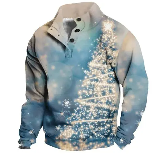 Produktbild: Pullover Herren Herren Weihnachtspullover Hemd Herren Langarm Herren Hoodie Sportpullover Herren Outdoor Kleidung Herren Sweatshirt Herren Baumwolle Pullover Herren Weihnachts Hoodie Pullover Herren
