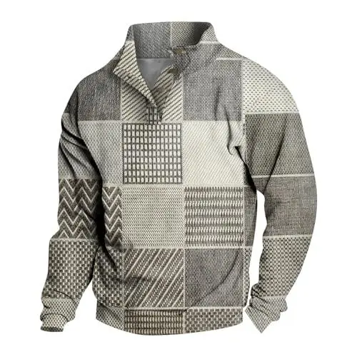 Produktbild: Pullover Herren Pullover Männer Kaputzenpuloverer Herren Herren Sweatshirt Ohne Kapuze Golf Pullover Herren Sakko Sweat Herren Feinripp Pullover Herren Men Sweatshirt Fleece Beige M