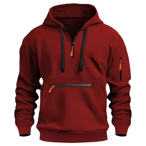 Produktbild: Pullover Herren Zipper Hoodie Trainingsshirt Herren Deutschland Pullover Schwarzer Pullover Herren Mit Kapuze Bodybuilding Shirt Anime Hoodie Herren Hoody Männer Hoodies Herren Weihnachtspullover Baby