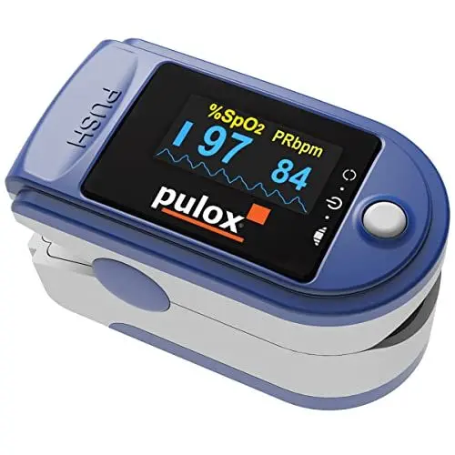 Produktbild: Pulsoximeter PULOX PO-200 Solo in Blau Fingerpulsoximeter für die Messung des Pulses und der Sauerstoffsättigung am Finger